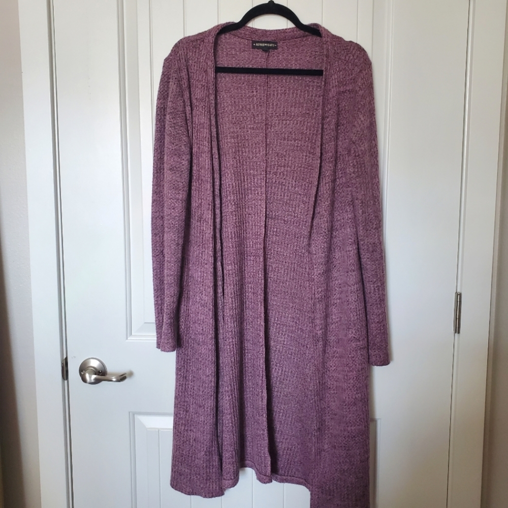 Long Lightweight Heathered Caridgan